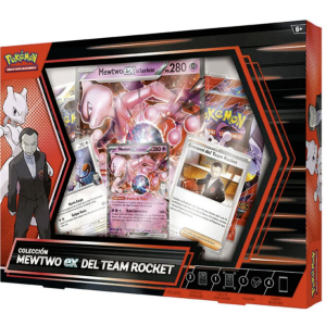 Blister cartas Mewtwo ex del Team Rocket Juntos de Aventuras Pokemon español